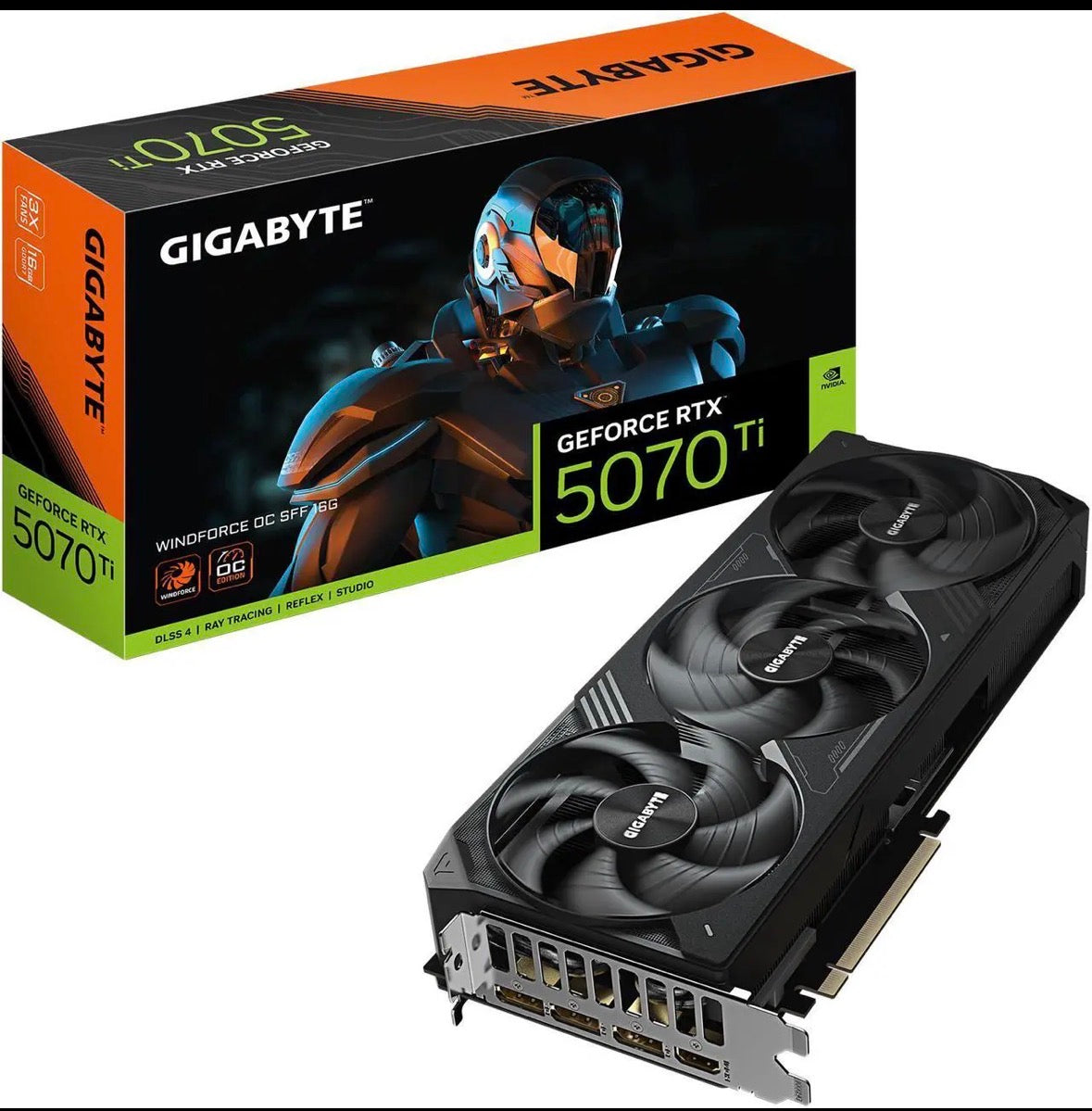 GIGABYTE WindForce GeForce RTX 5070 Ti 16GB GDDR7 PCI Express 5.0 ATX Graphics Card GV-